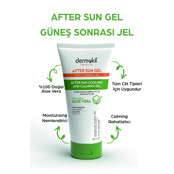 DERMOKİL After Sun Gel-Güneş Sonrası Serinletici ve Rahatlatıcı Jel 100 ml - 2