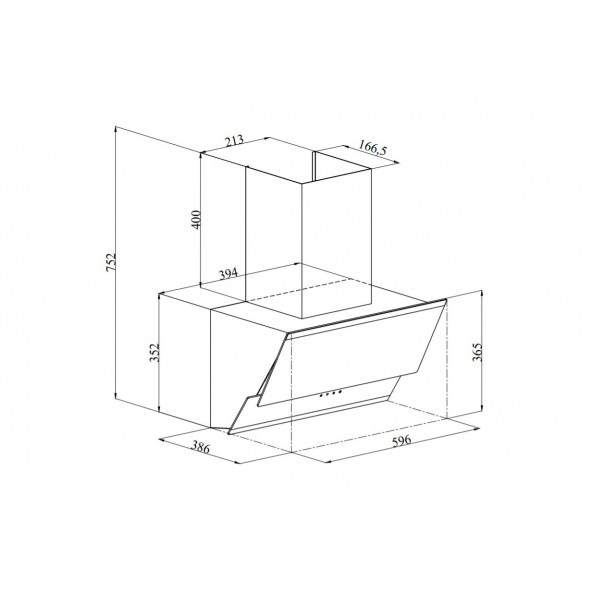 Silverline 3490 Oslo Beyaz Cam Davlumbaz 60 Cm - 3