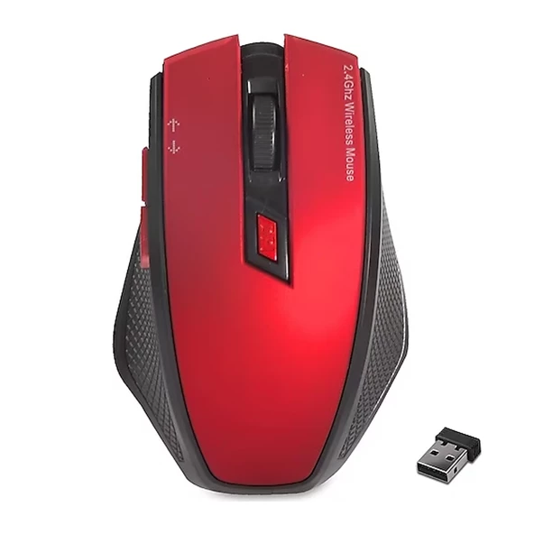 EVEREST SMW-777 USB 2.4GHZ OPTİK KABLOSUZ MOUSE (KIRMIZI*SİYAH)