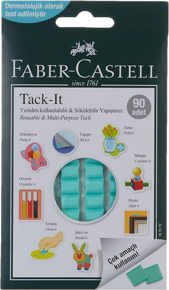 Faber Castell Tack It 50gr Yeşil Renk Hamur Yapıştırıcı / 5130187091