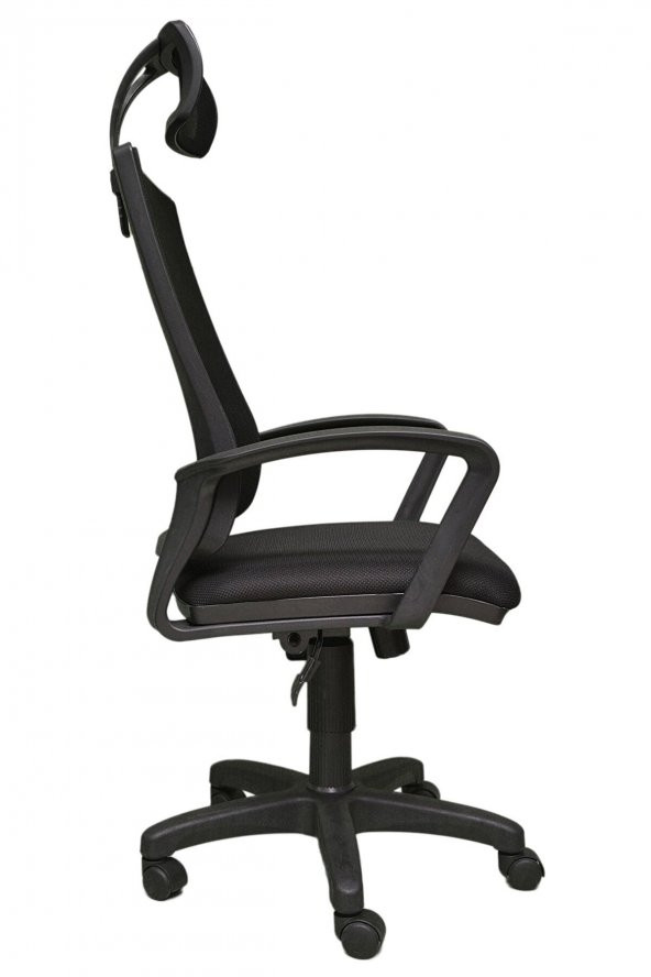 Müdür Ofis Çalışma Koltuğu Öğrenci Sandalyesi Makam Koltuğu Fileli Siyah - 2