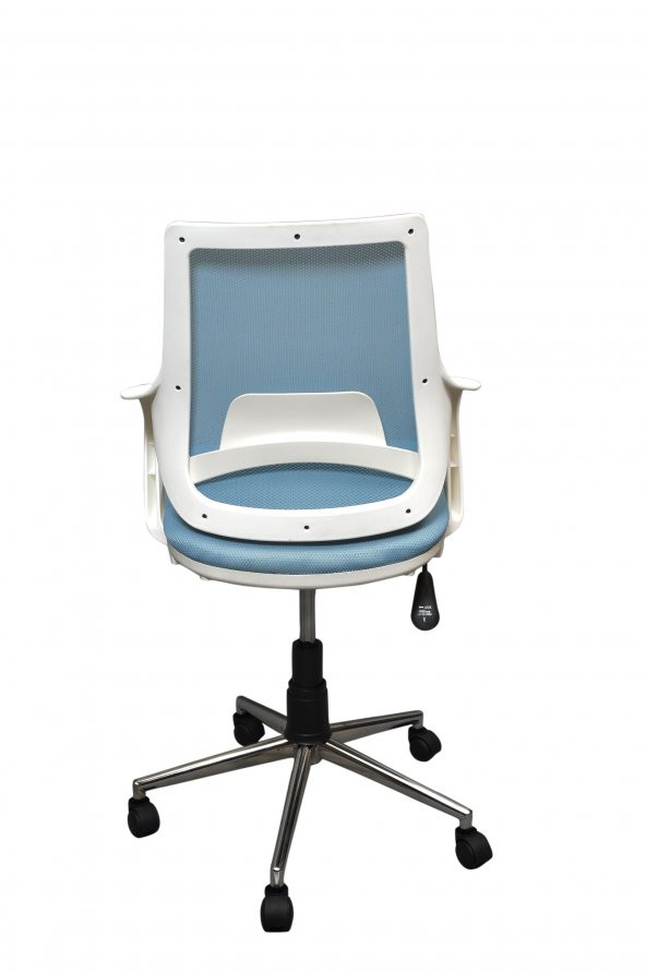 Porziyon Kontez Büro Çalışma Koltuğu Öğrenci Sandalyesi Oyuncu Koltuğu Krom Ayak - 2