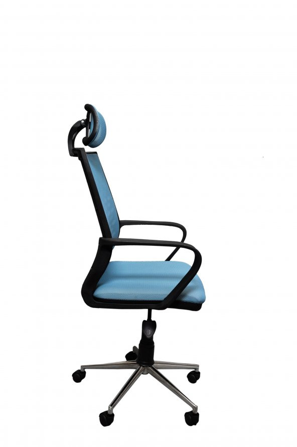 Porziyon Atlas Fileli Krom Yönetici Ofis Büro Bilgisayar Çalışma Koltuğu - Sandalyesi - 2