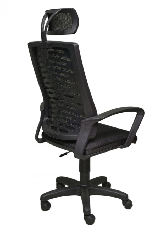 Sofya Müdür Ofis Çalışma Koltuğu Öğrenci Sandalyesi Makam Koltuğu Fileli Siyah - 4