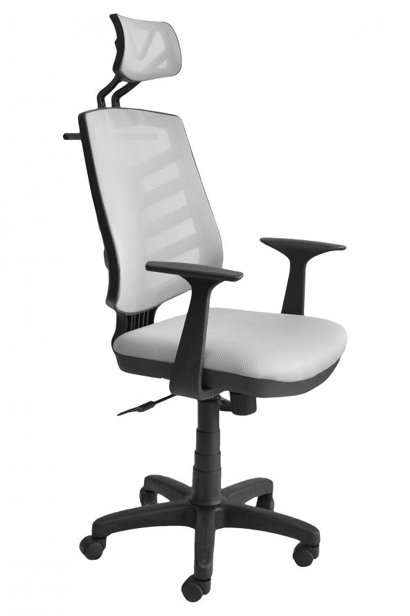 obc ofis büro concept Piramit Gri Plastik Fileli Ofis Büro Öğrenci Çalışma Koltuğu - Sandalyesi - 2