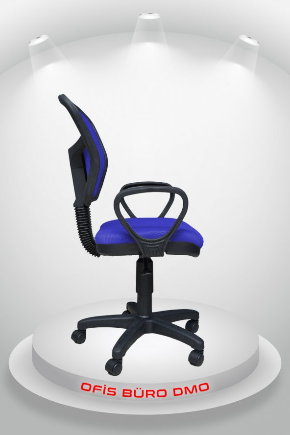 Porziyon Depar Plastik - Fileli Ofis Büro Öğrenci Çalışma Koltuğu - Sandalyesi Mavi - 3