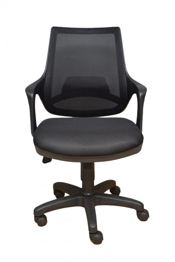 Porziyon Depar Plastik - Fileli Ofis Büro Öğrenci Çalışma Koltuğu - Sandalyesi Siyah - 2