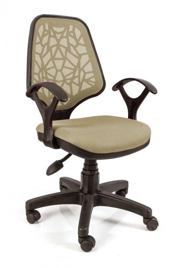 Porziyon Depar Plastik - Fileli Ofis Büro Öğrenci Çalışma Koltuğu - Sandalyesi Kırmızı - 3