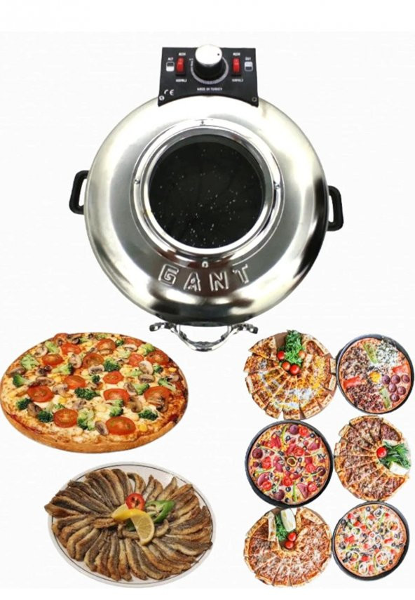 Gant Camlı Pişirgeç Ekmek Yapma, Pizza Lahmacun Tavuk Balık Yemek Hazırlama 2 Kademeli Alt Üst Isıtmalı - 3