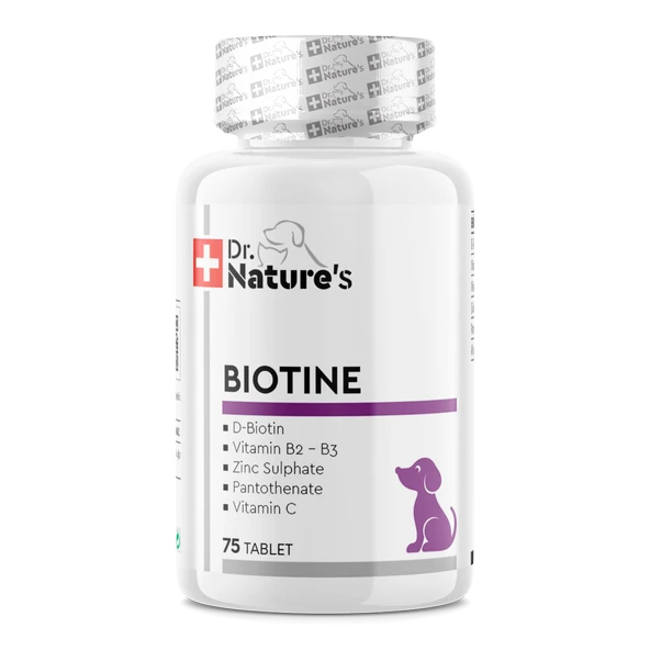 Drnatures DOG BIOTIN Köpekler için deri tüy sağlığı besin takviyesi( 75 Tablet) - Resim 2