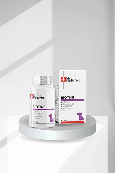 Drnatures DOG BIOTIN Köpekler için deri tüy sağlığı besin takviyesi( 75 Tablet) - Resim 3