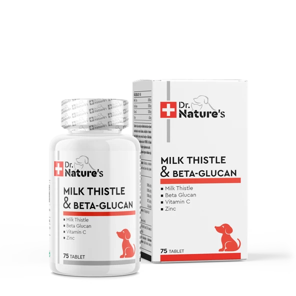 Drnatures DOG MILK THISTLE & BETA GLUCAN  Karaciğer Destekleyici besin takviyesi (75Tablet)