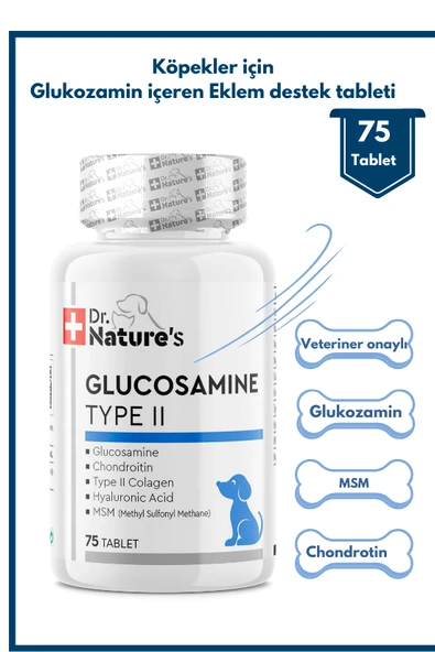 DOG GLUCOSAMINE  Köpeklerde eklem destekleyici besin takviyesi (75 Tablet)