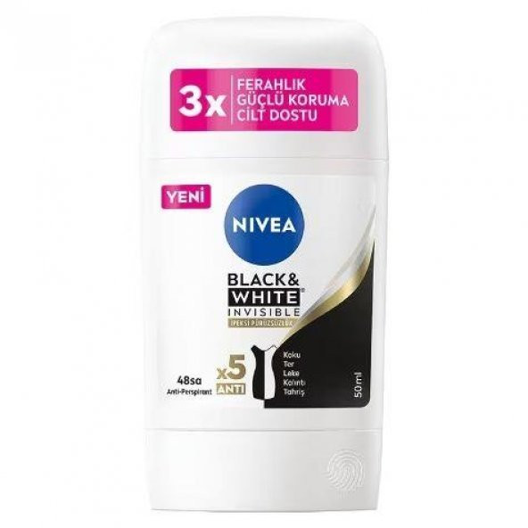 NIVEA DEO STICK 50ML INV B&W IPEKSI KADIN