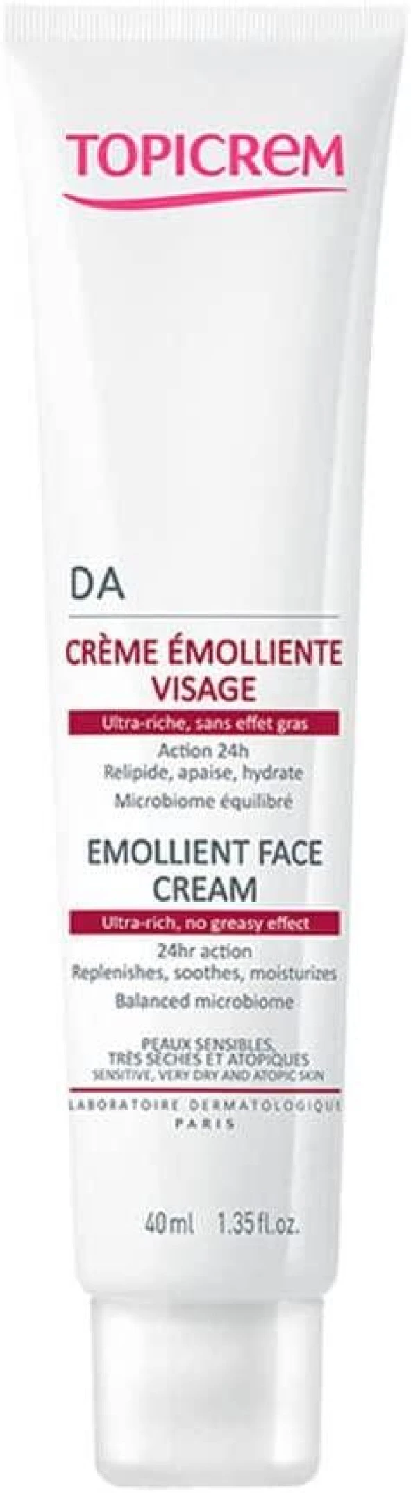 Topicrem Da Emollient Face Cream 40Ml