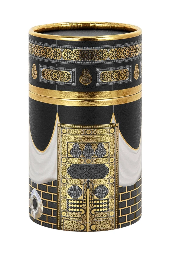 Yeni Kabeli Özel Silindir Kutulu Seccadeli Set Siyah - Resim 4