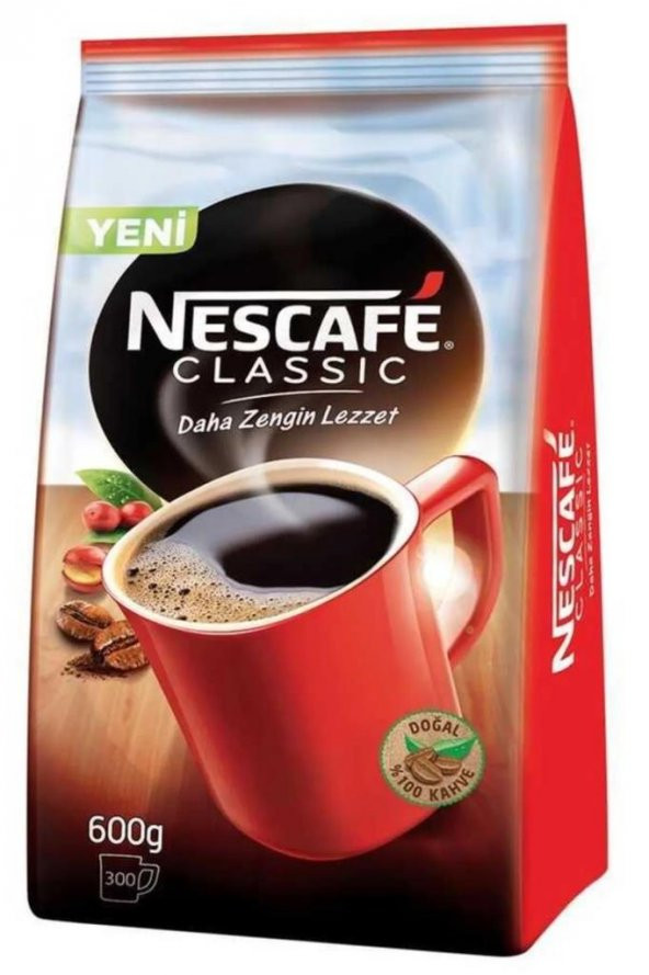 Nescafe Classic 600 gr Paket Granül Kahve