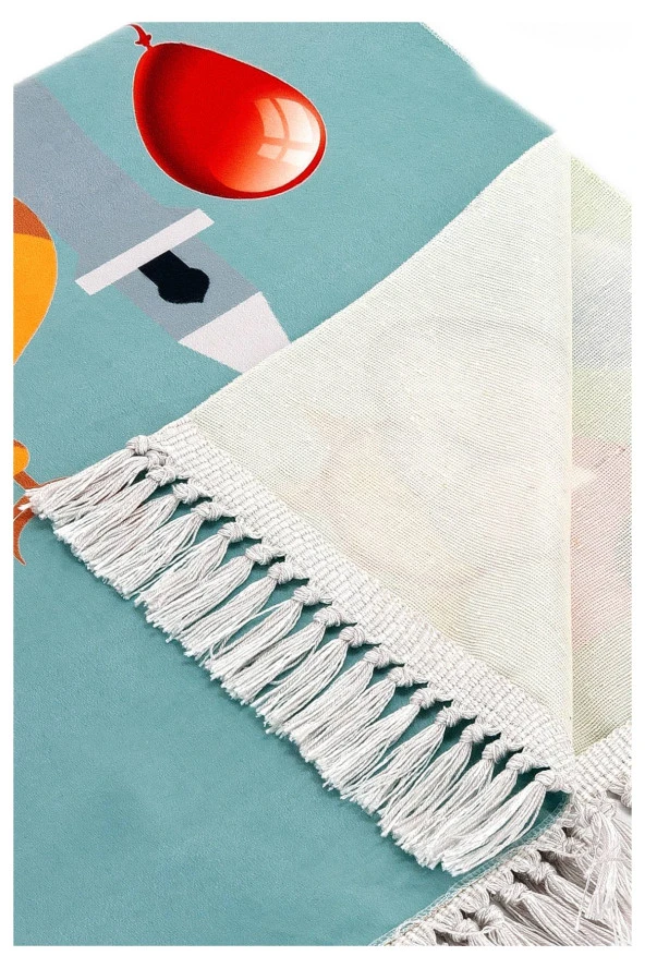 Dijital Baskılı Çocuk Seccadesi - Arabalı Camili - 44 X 78 cm - Resim 3