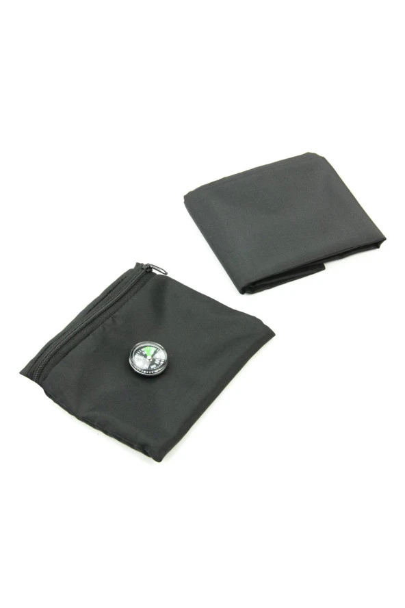 Pusulalı Cep Seccadesi - Siyah Renk - Resim 2