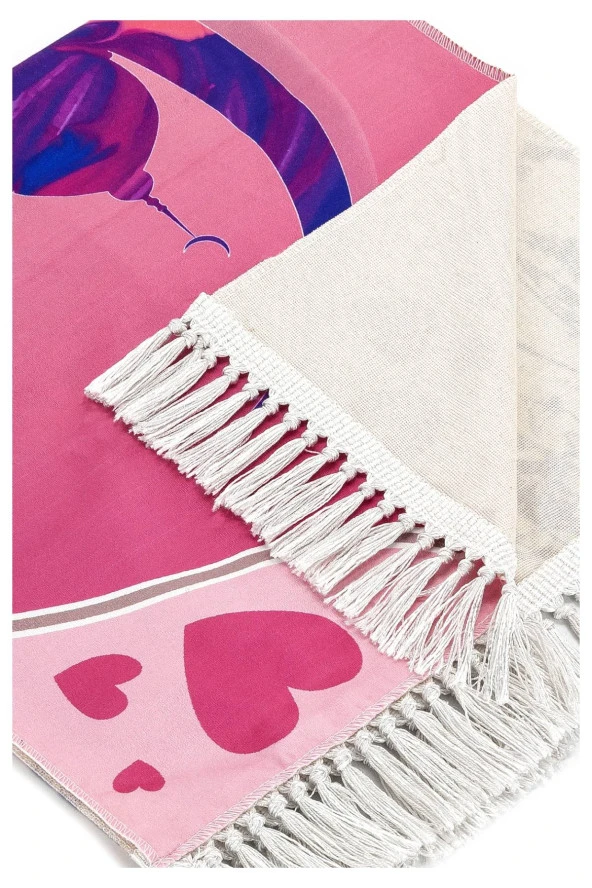 Dijital Baskılı Çocuk Seccadesi - Pembe Camili - 44 X 78 cm - Resim 3