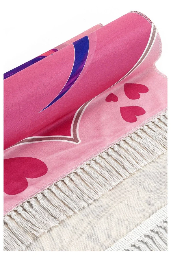 Dijital Baskılı Çocuk Seccadesi - Pembe Camili - 44 X 78 cm - Resim 4