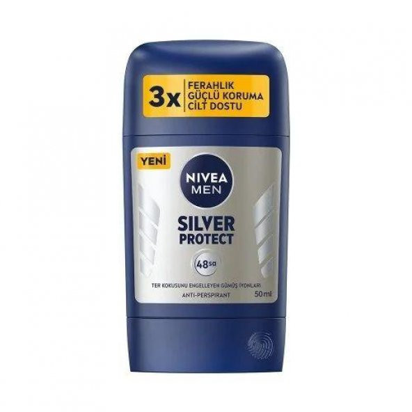 NIVEA DEO STICK 50ML SILVER PROTECT ERKEK