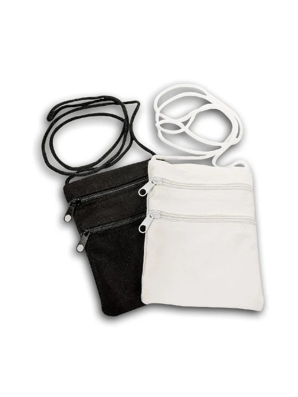 Boyun Askılı Para Kesesi (Çift Gözlü) Siyah Renk - 2