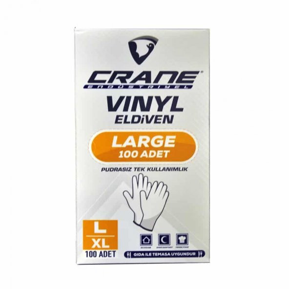 CRANE PUDRASIZ VINYL ELDİVEN 100 LÜ - L-XL