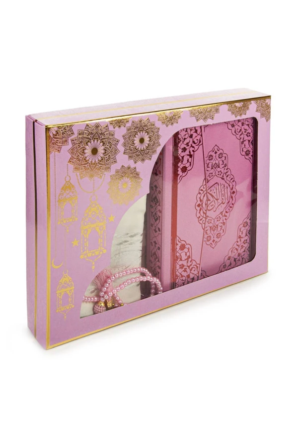 Hediyelik Kuran Seti Pembe - Resim 2