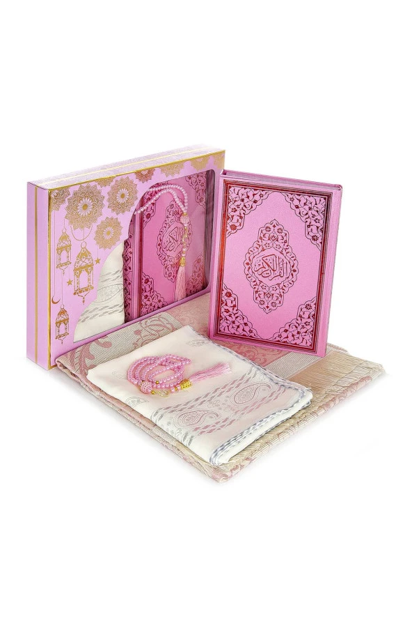 Hediyelik Kuran Seti Pembe - Resim 6