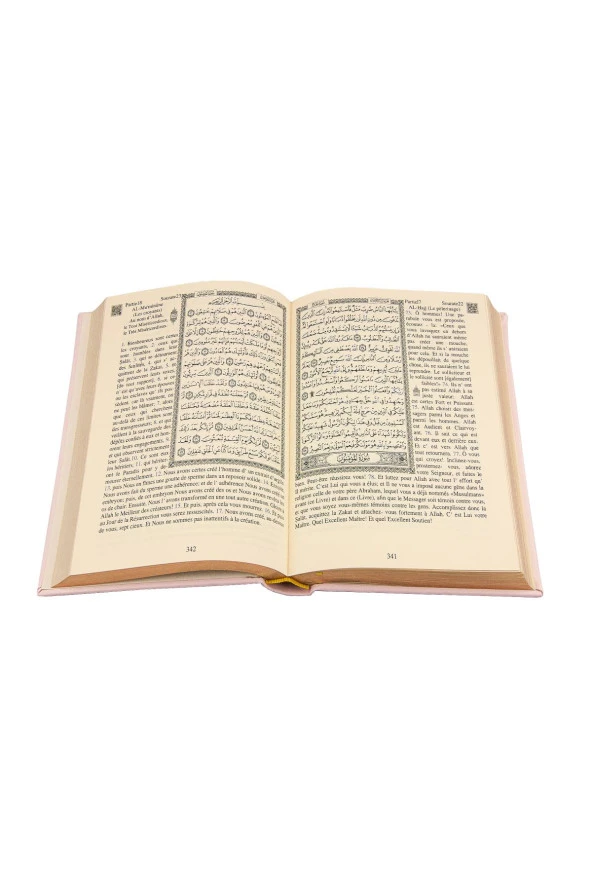 Fransızca Mealli Kuran - Pembe - Resim 3