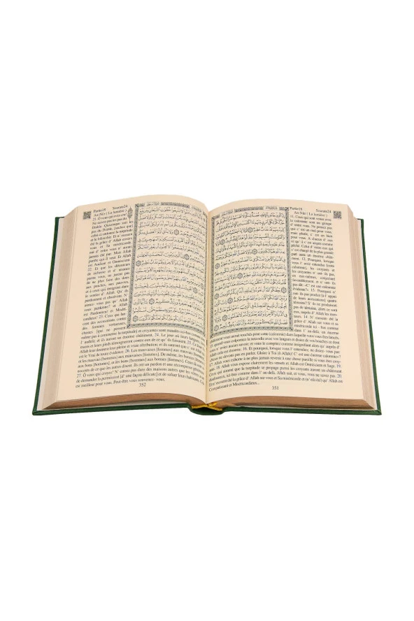 Fransızca Mealli Kuran - Yeşil - Resim 2