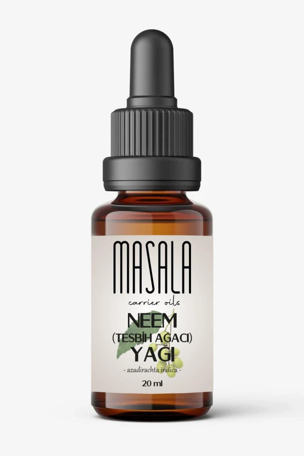 Masala Tesbih Ağacı Yağı 20 ml.  Soğuk Pres Neem Yağı (Neem Carrier Oil) - Resim 2