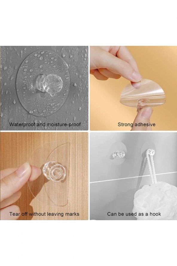 Cam Ayna Dolap Kulpu Çok Fonksiyonlu Kendinden Yapışkanlı Şık Tasarımlı Dekoratif Kulp 2 Adet - Resim 3