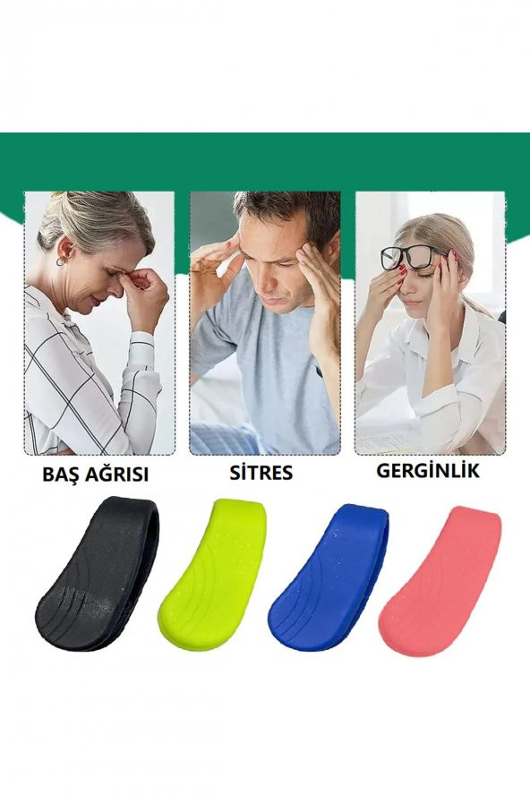 Migren Baş Ağrısı Gerginlik Stres Giderici Acupressure Geleneksel Çin Masaj Aleti 1 adet Yeşil - 6