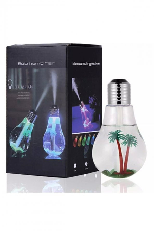 Buhurdanlık Ampul Hava Nemlendirici Buhar Makinesi Aromaterapi 7 Led Işıklı Difüzör