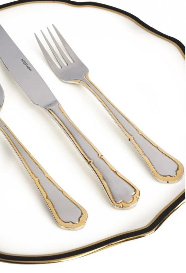 Mikasa Moor Verde Gold 90 Parça Çatal Kaşık Bıçak Seti P050.M101G - 2