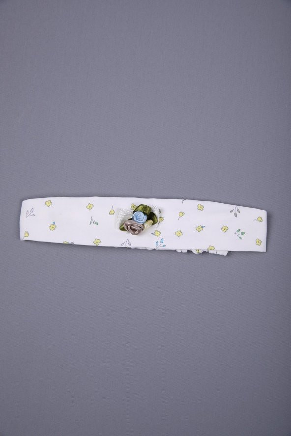 Gül Detaylı Çiçekli Kız Bebek Bayramlık Elbise 5'li Set Kutulu 11688 - 7