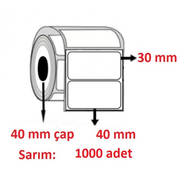 30X40 ECO TERMAL ETİKET ( 1000 li )