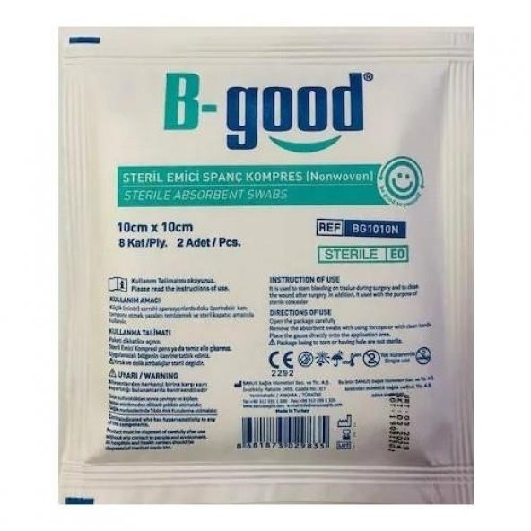 B-good Steril Emici Gaz Kompres 10cm X 10cm