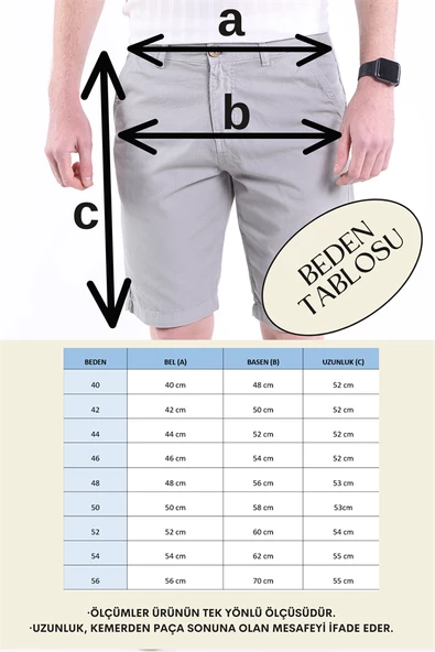 İntersivin %100 Pamuklu Yandan Cepli Slim Fit Erkek Capri- Şort - Resim 5