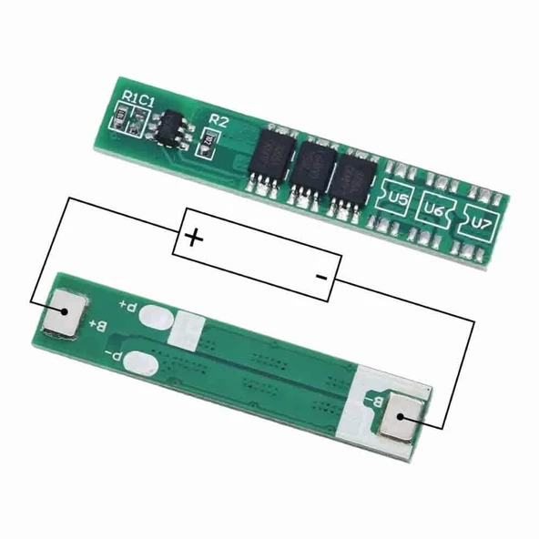 1S 6A 18650 & Lipo BMS Şarj Devresi 3.7V - 4.2V