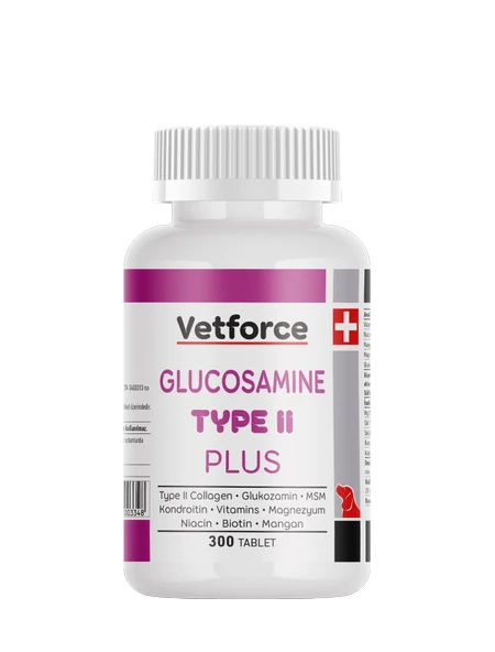 VETFORCE DOG GLUCOSAMINE TYPEII 300 TABLET( Köpeklerde Eklem desteği )