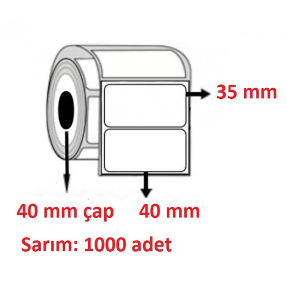35X40 ECO TERMAL ETİKET  ( 1000 li )