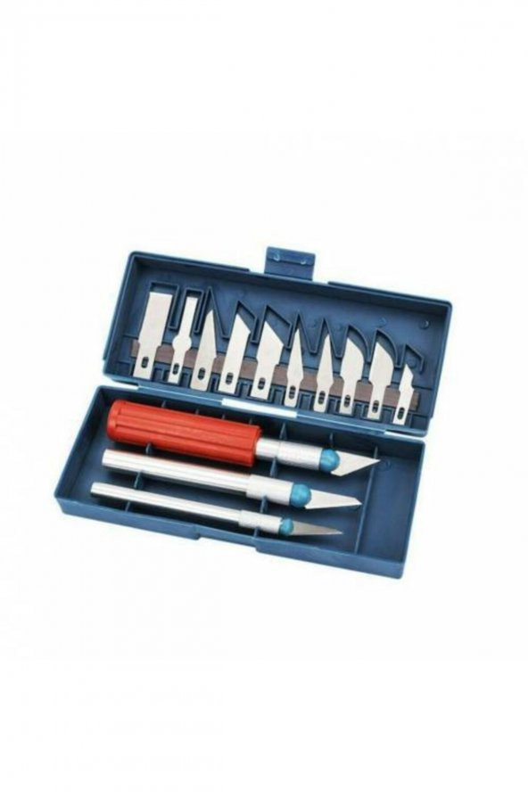 BigSale 13 Adet / Takım Oyma Bıçakları Yapma Polimer Kil Metal Neşter Bıçak Araçları Kiti + Kutusu - 1