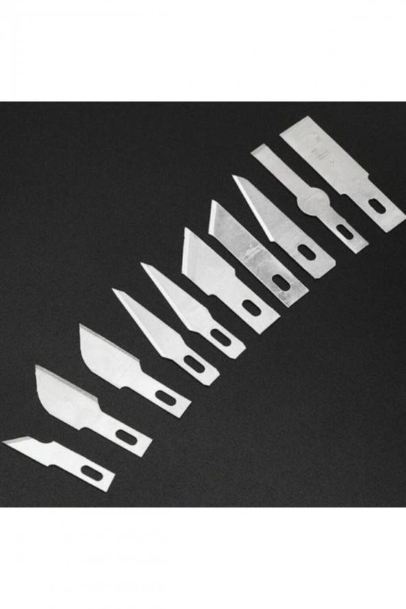 BigSale 13 Adet / Takım Oyma Bıçakları Yapma Polimer Kil Metal Neşter Bıçak Araçları Kiti + Kutusu - 4