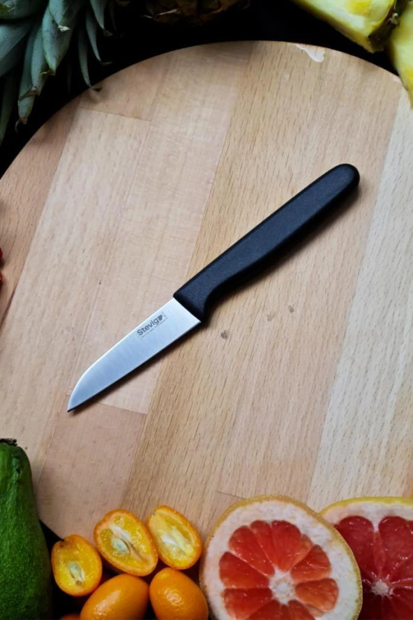Stevig Solid Meyve Bıçağı Siyah 7,5 cm ST-400.004