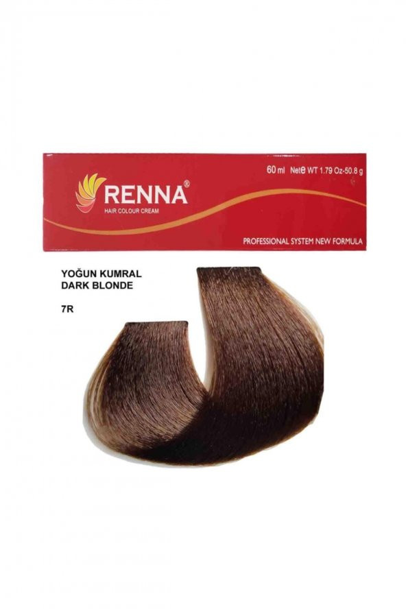 Renna Saç Boyası Tüp 60 Ml - 7r Yoğun Kumral ( Oksidan Hediyeli )