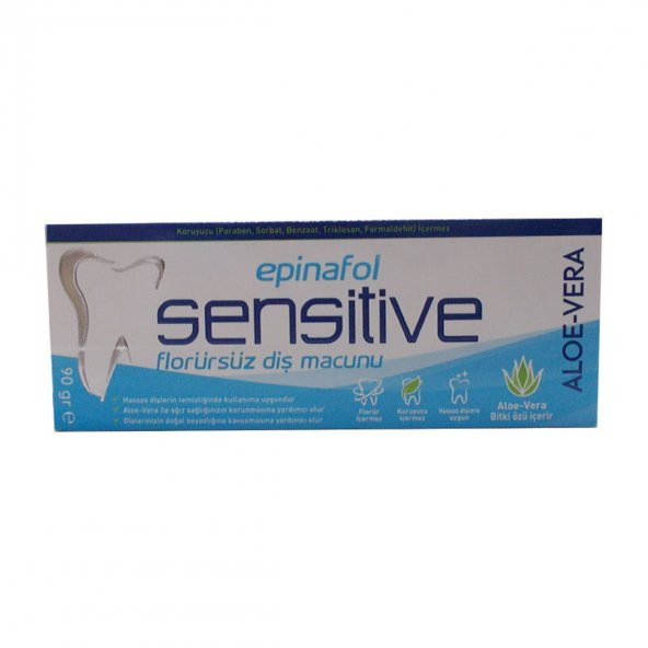 Epinafol Sensitive EPİNAFOL SENSİTİVE ALOE-VERA ÖZLÜ FLORÜRSÜZ DİŞ MACUNU