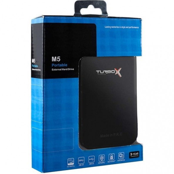 TURBOX M5-320 320GB 2.5" USB 3.0 TAŞINABİLİR DİSK SİYAH